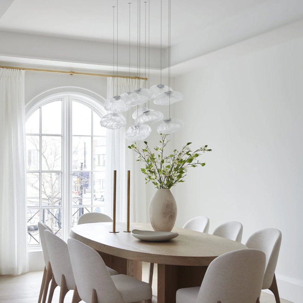 Extra Large Nordic Minimalist Glass Cloud Decorative Chandelier for Stairs/Living Room/High-Ceiling Room
