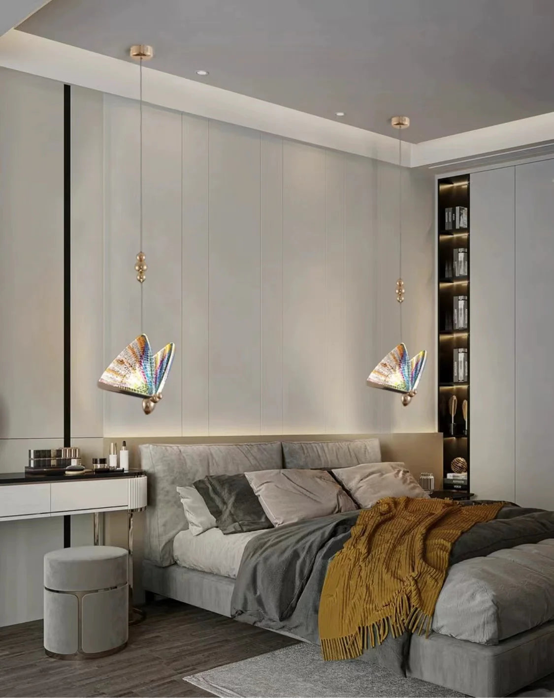 Extra Large Light Luxury Art Butterfly Pendant Chandelier for Bedroom/Dining Room/Staircase