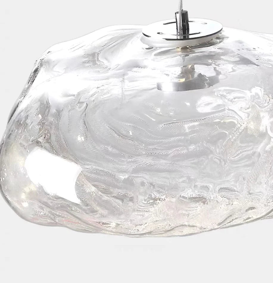 Extra Large Nordic Minimalist Glass Cloud Decorative Chandelier for Stairs/Living Room/High-Ceiling Room