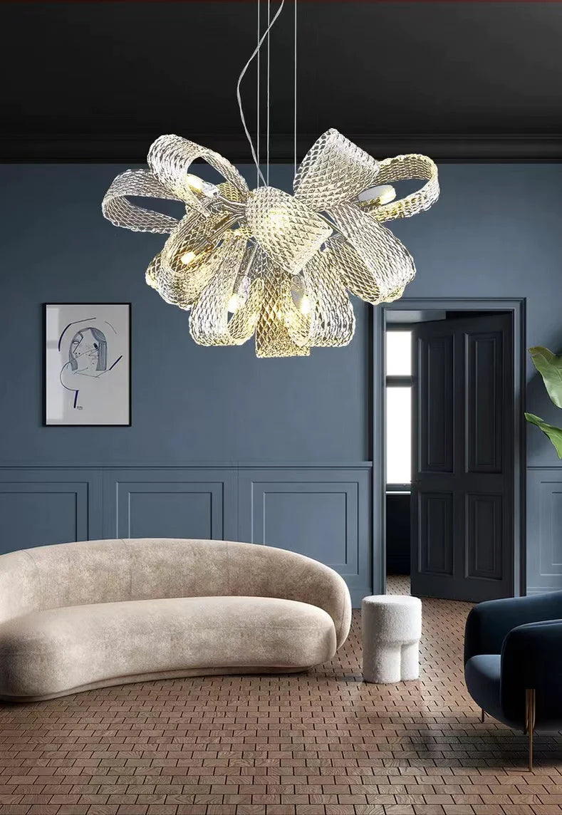 Post-Modern Art Glass Flower Bouquet Pendant Chandelier for Living/Dining Room/Bedroom
