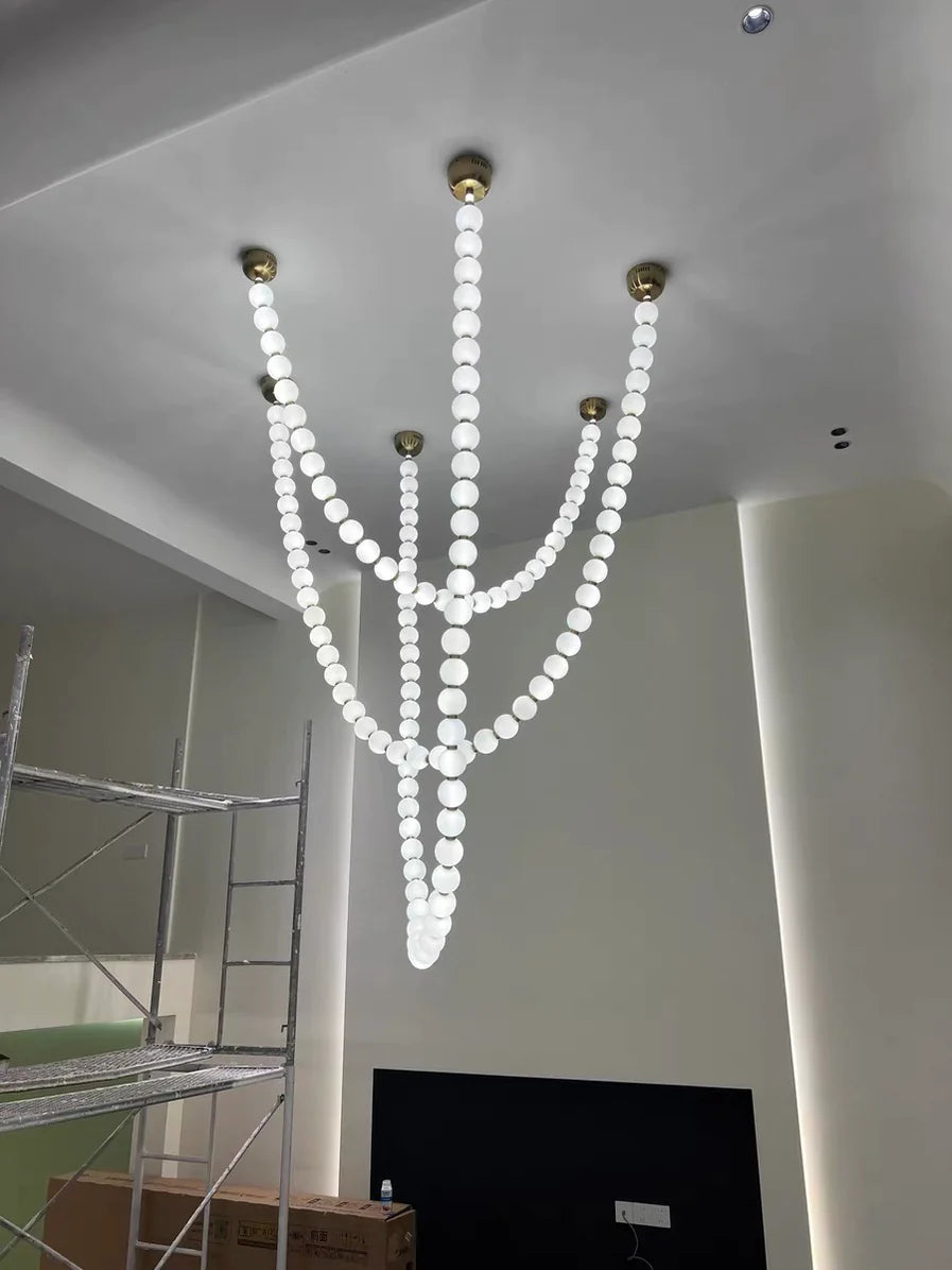 Modern Creative Acrylic Pearl Necklace Chandelier