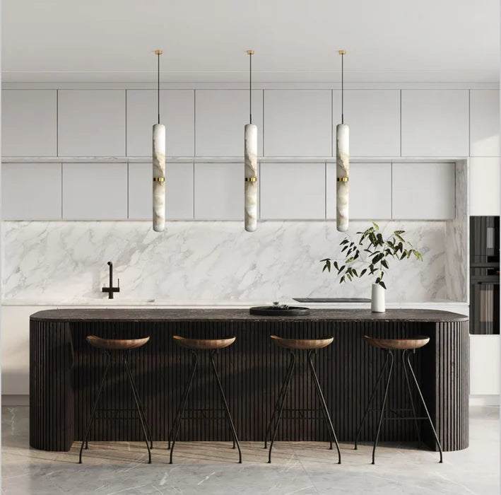 Modern Alabaster Pendant Light for Kitchen Island/Bedside