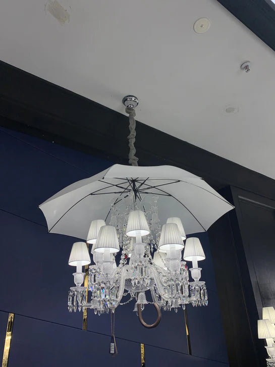 Unique Style Classic Candle Light Crystal Chandelier with Umbrella