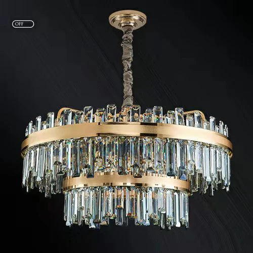 Modern Round/Rectangular Crystal Chandelier Collection for Living Room/Hallway/Dining/Bedroom