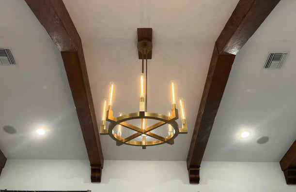 Modern Linear Round/Linear Tubular Glass Chandelier for Dining Room/Kitchen Island