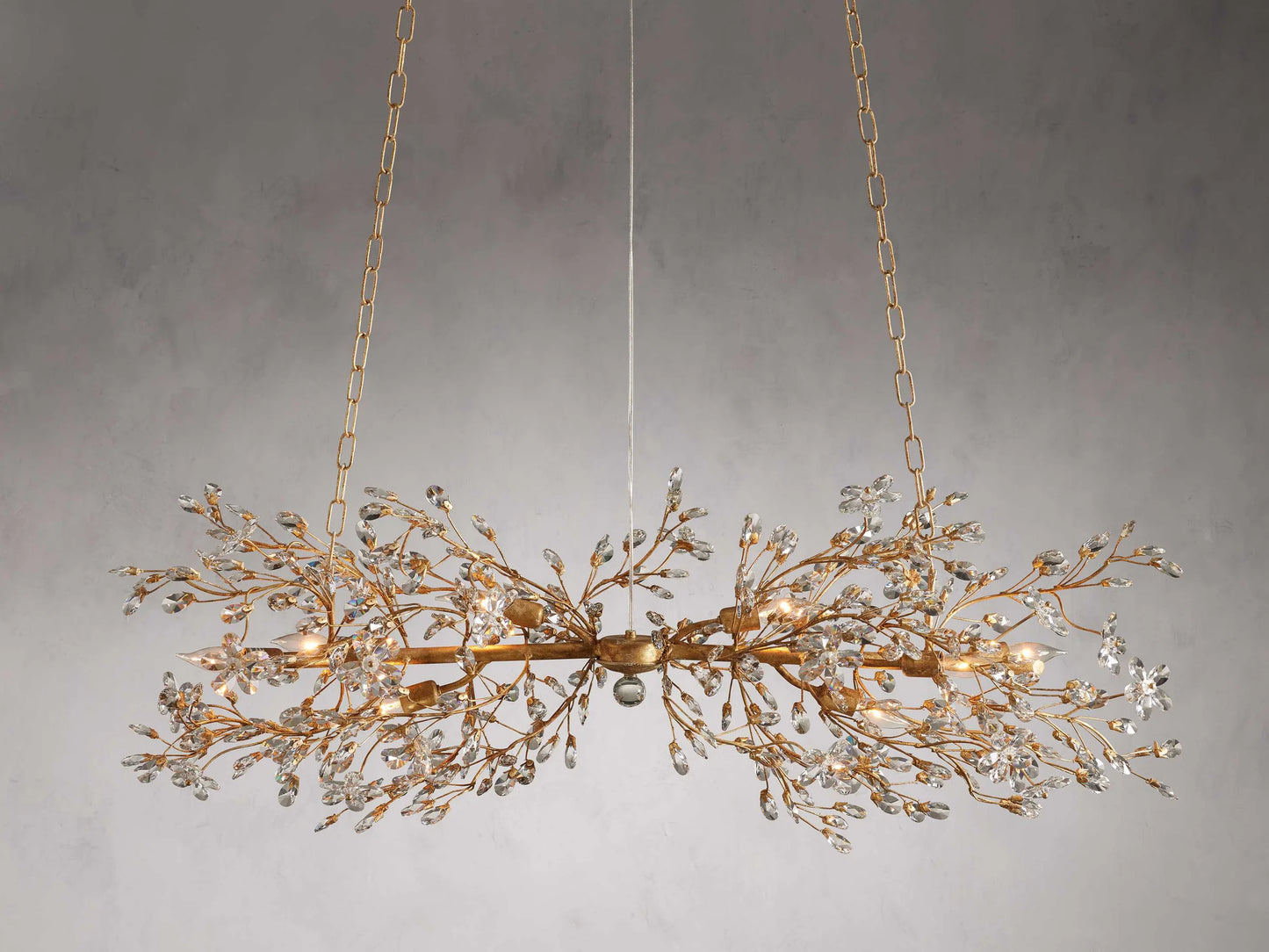 Art Design Crystal Florals Chandelier for Living Room/Bedroom/Dining Room/Kitchen Island