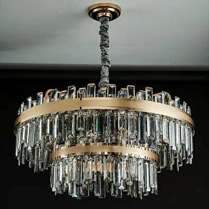 Modern Round/Rectangular Crystal Chandelier Collection for Living Room/Hallway/Dining/Bedroom