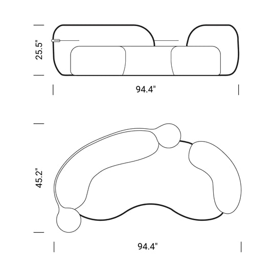 Cloud-Like Pea Sofa