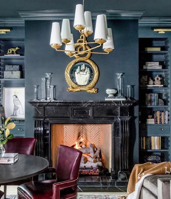 Vertical Chandelier in Bronze/Black/White Finish Color