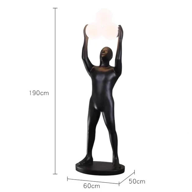 Black Light Holder Statue Floor Lamp