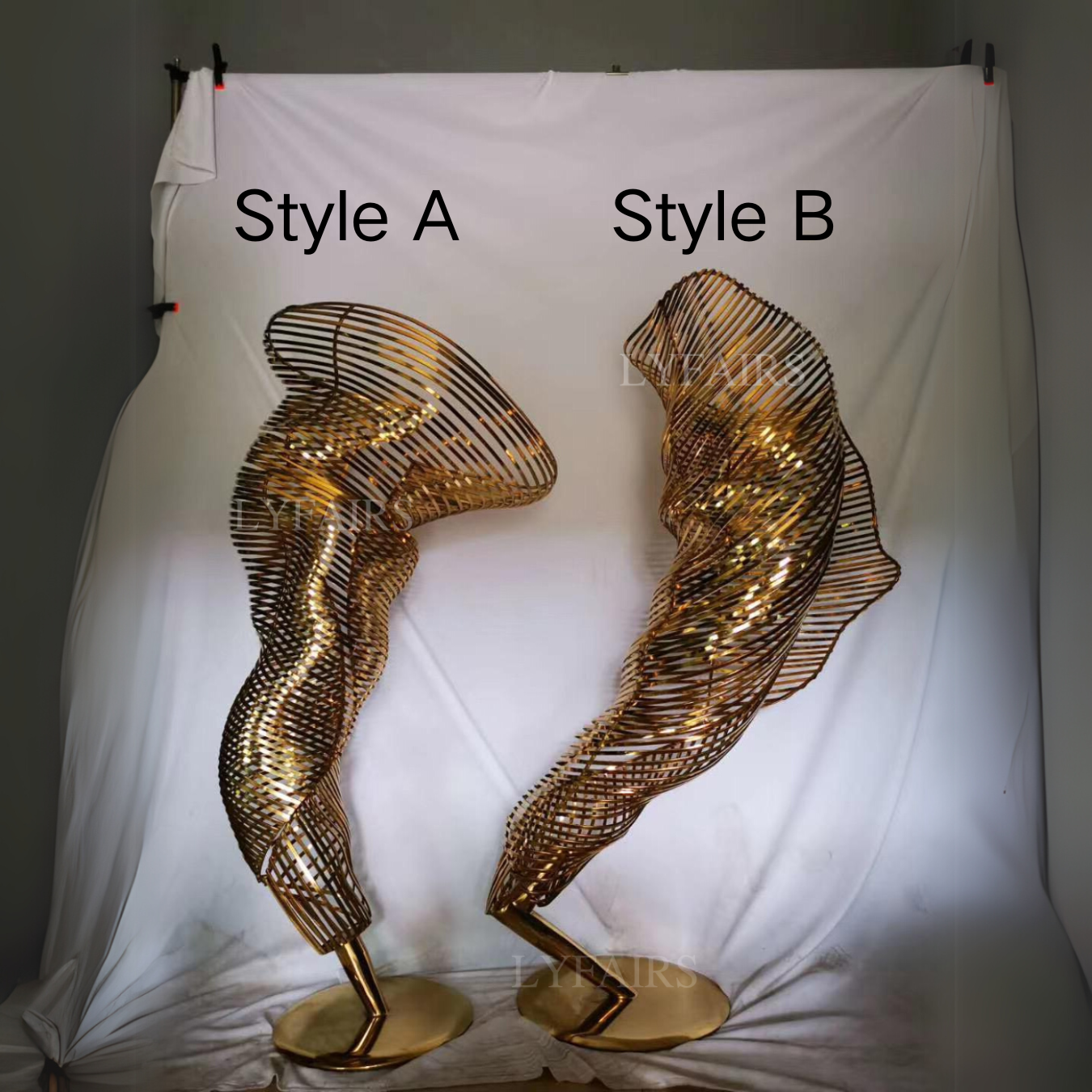 Gilded Spinning Vortex Stainless Steel Masterpiece Sculpture