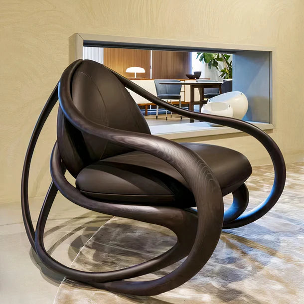 Poltrona decorativa verde/bianca/nera di design d'arte moderna