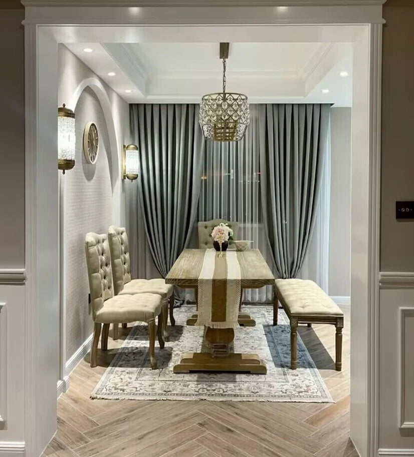 Post-modern Raindrop Crystal Chandelier Rectangle/Round Light Fixture for Living Room/Dining Table