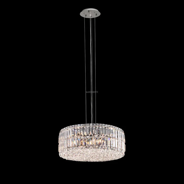 Modern Silver Ceiling Round/Rectangle Crystal Chandelier Set for Living Room/Dining Room/ Bedroom Decorative Light Fixture