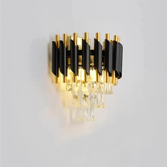 Modern Elegant Tiered Crystal Wall Light for Bedroom/Living Room/Dining Room