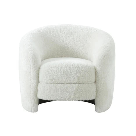 Shearling Armchair in White Color
