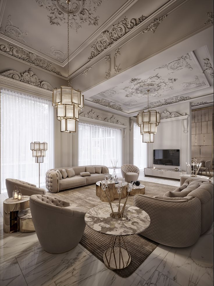 Lustre moderne à plusieurs niveaux avec tiges en cristal pour plafond haut
