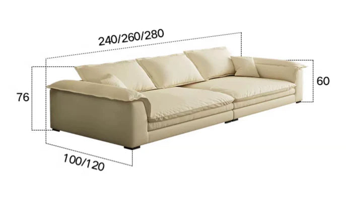 Modern Simple Straight Sectional Sofa