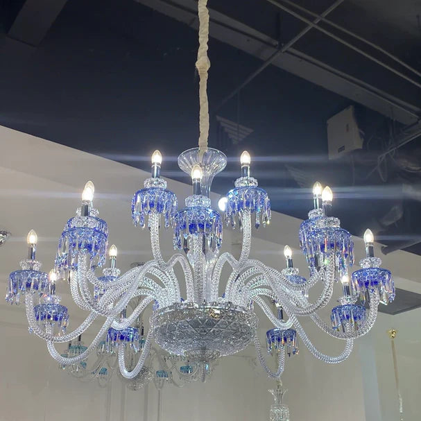 Modern Fancy Blue Crystal Chandelier for Livng Room/Bedroom
