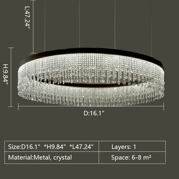 1 layer crystal chandelier modern classic elegant for living room dining room cafe