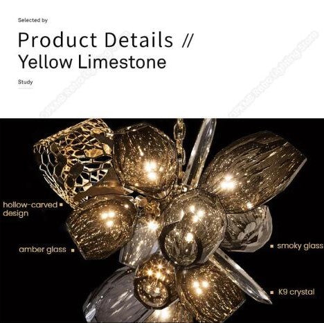 Modern Wine Glass Shape Chandelier Italian Light Luxury Light Fixture for Ding/ Living Room/ Duplex/ Villa/ Restaurant