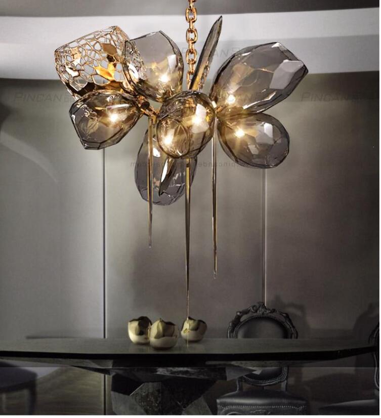 Modern Wine Glass Shape Chandelier Italian Light Luxury Light Fixture for Ding/ Living Room/ Duplex/ Villa/ Restaurant