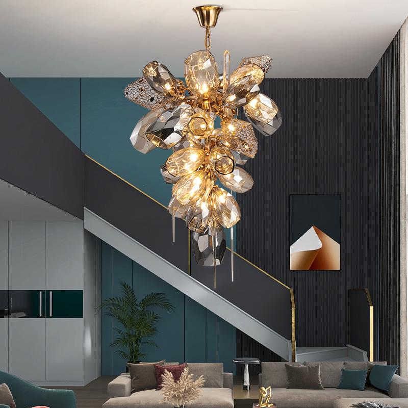 Modern Wine Glass Shape Chandelier Italian Light Luxury Light Fixture for Ding/ Living Room/ Duplex/ Villa/ Restaurant