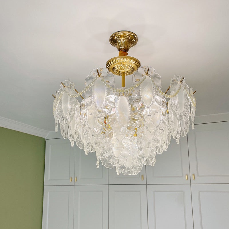 exquistie elegant creamy white ceiling light fixture vintage living room french country style bedroom
