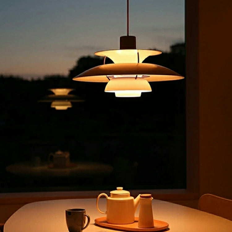 Louis Poulsen PH5 Mini Lampe à Suspension Monochrome Blanche Luminaire Suspendu Classique pour Table à Manger