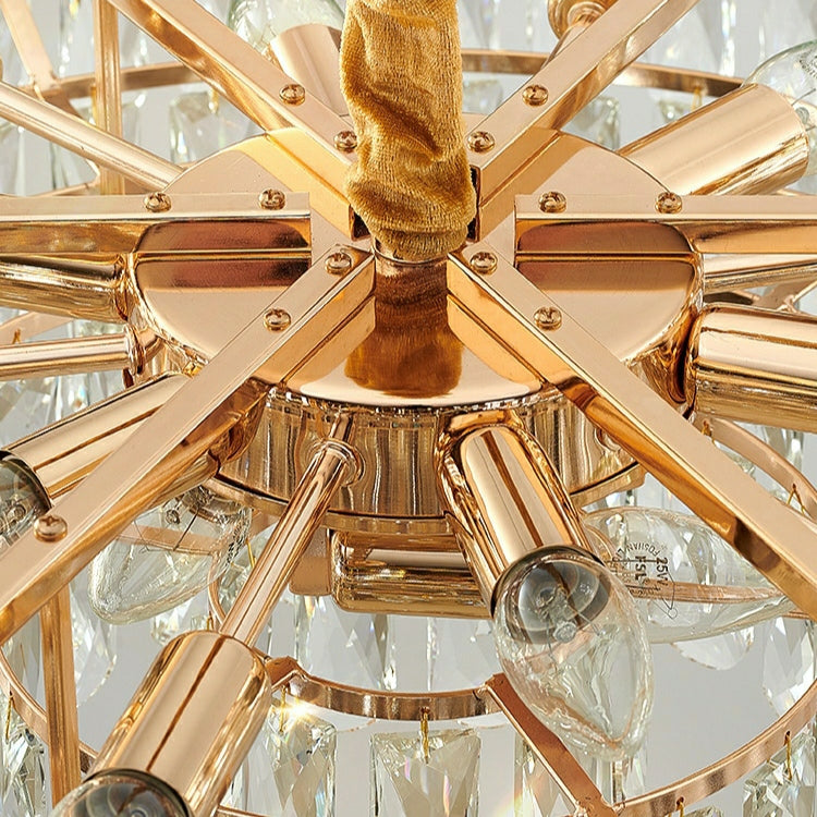 Luxury Large Flush Mounted K9 Crystal Chandelier