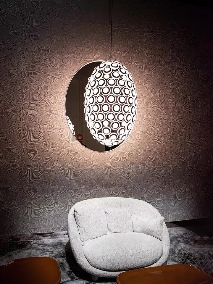 Avant Art Designer Oval Chandelier Iconic Eyes LED Pendant Light For Dining/Living Room