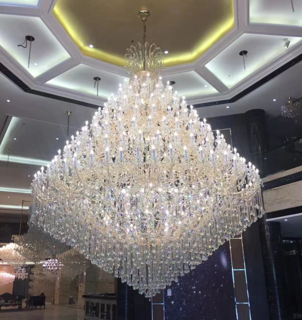 Extra Large Multi-tiered Candle Light Crystal Chandelier for Hotel/Restaurant