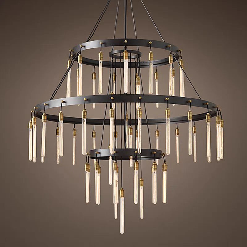 Retro-Inspired Metal Pendant Light Chandelier for Living Room/Bedroom/Staircase/Villa