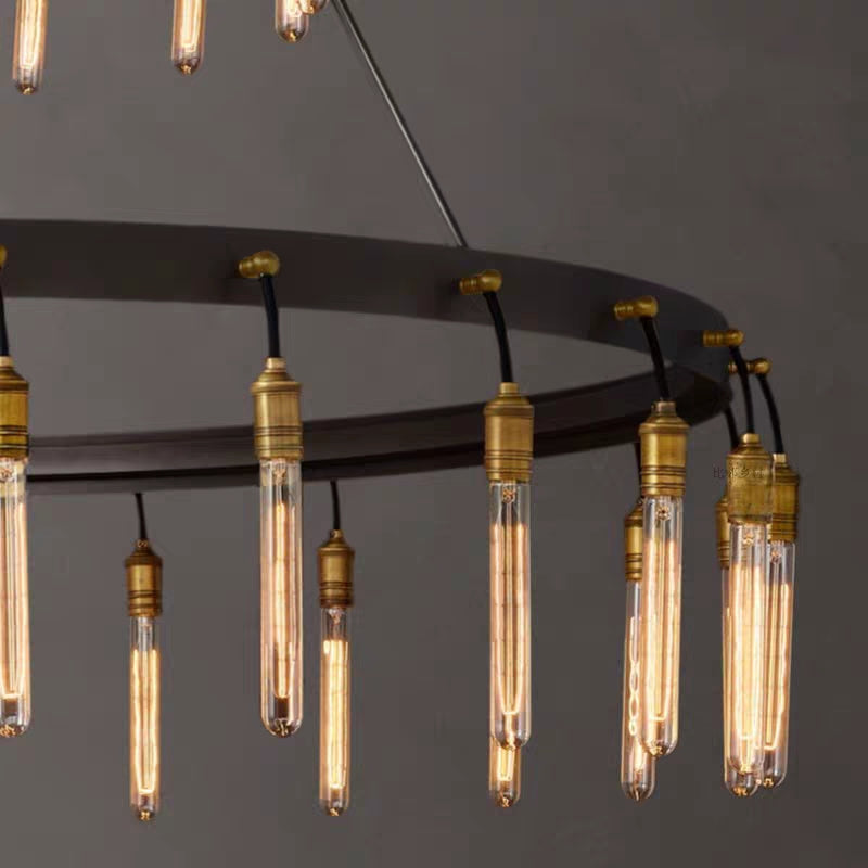 Retro-Inspired Metal Pendant Light Chandelier for Living Room/Bedroom/Staircase/Villa