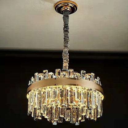 Modern Round/Rectangular Crystal Chandelier Collection for Living Room/Hallway/Dining/Bedroom