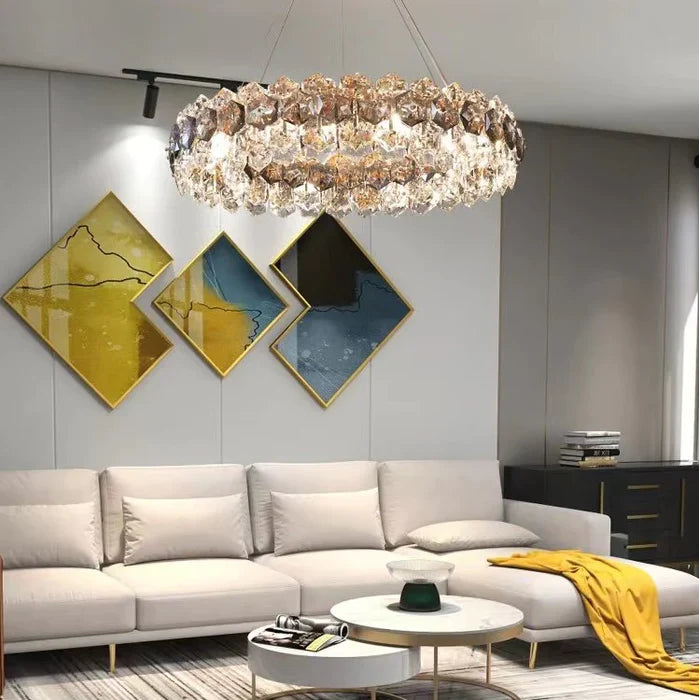 Light Luxury Flower Petal Chandelier Suit for Living/Dining Room/ Bedroom