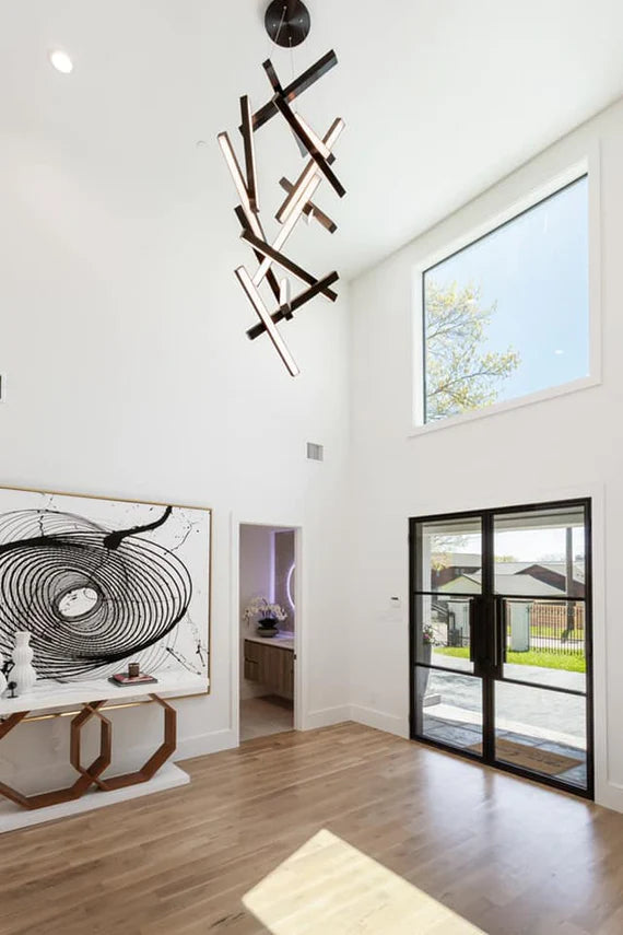 Modern Vertical Geometric Pendant for Staircase/Foyer/High-ceiling