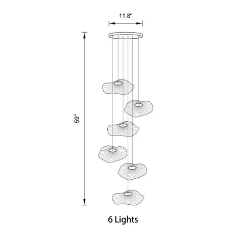 Modern 6/10/15/30 Lights Acrylic Chandelier in Gold Finish