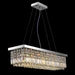Modern Crystal Light Fixtures Rectangle Island Chandelier For Kitchen And Dining Room
