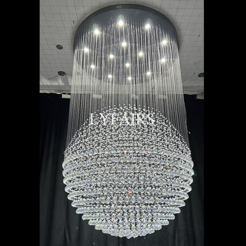 Modern Ball Crystal Raindrop Chandelier for Living Room/Staircase/Foyer