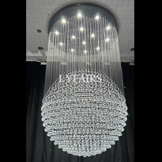 Modern Ball Crystal Raindrop Chandelier for Living Room/Staircase/Foyer
