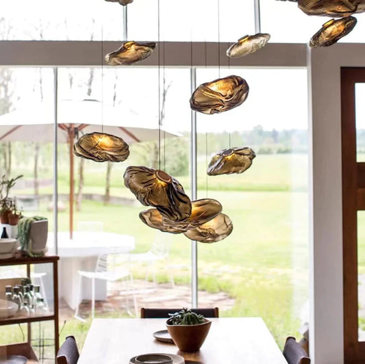 Extra Large Nordic Minimalist Glass Cloud Decorative Chandelier for Stairs/Living Room/High-Ceiling Room
