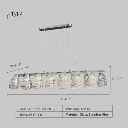 Post-Modern Art Glass Flower Bouquet Pendant Chandelier for Living/Dining Room/Bedroom