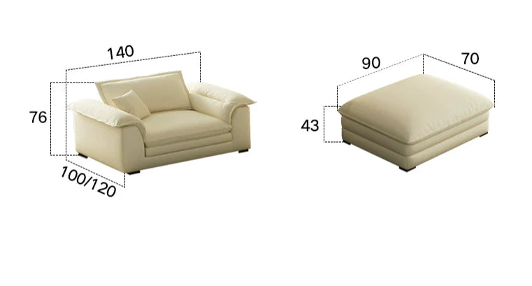 Modern Simple Straight Sectional Sofa