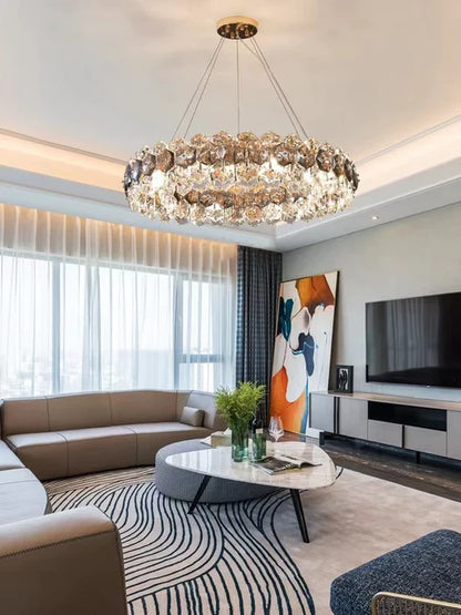 Light Luxury Flower Petal Chandelier Suit for Living/Dining Room/ Bedroom