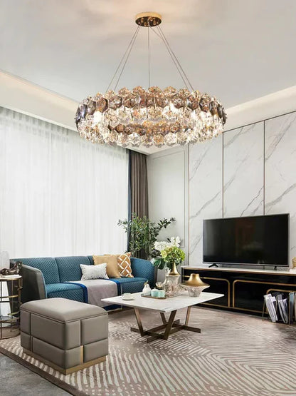 Light Luxury Flower Petal Chandelier Suit for Living/Dining Room/ Bedroom