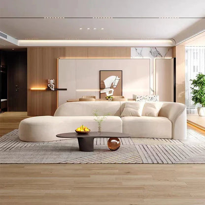 Curved Upholstered Sofa for Living Room