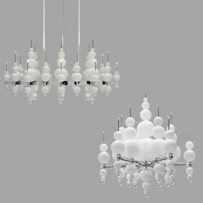 Minimalist Modern Creative Round/Linear Chandelier for Living/Dining Room