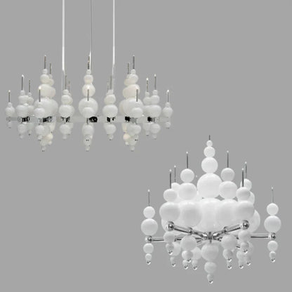Minimalist Modern Creative Round/Linear Chandelier for Living/Dining Room