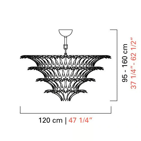 Flower Blossom Art Glass Chandelier for Living Room/Bedroom